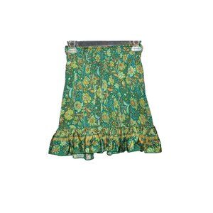 Gardenbelle Size S/M Silk Blend Floral Skirt Romantic Cottagecore Festival
